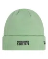 New Era Women's Light Green Manchester United Seasonal Cuffed Knit Hat In Light Green