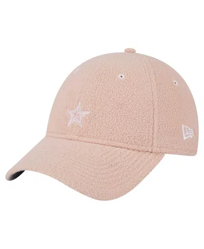 New Era Women's Light Pink Dallas Cowboys Cozy 9forty Adjustable Hat In Burgundy