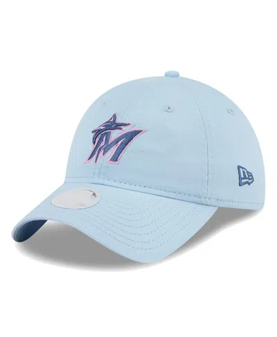 New Era Women's Miami Marlins Multi Light Blue 9twenty Adjustable Hat