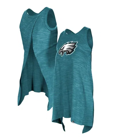 New Era Women's Midnight Green Philadelphia Eagles Plus Size Space Dye Active Tank Top In Blue