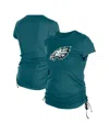 New Era Women's Midnight Green Philadelphia Eagles Ruched Side T-shirt In Green