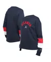 New Era Women's Navy Atlanta Braves Game Day Color Pullover Sweatshirt