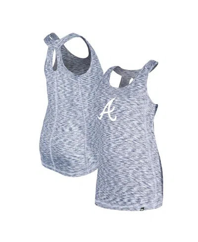 New Era Women's Navy Atlanta Braves Space Dye Keyhole Back Tank Top