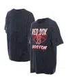 New Era Women's Navy Boston Red Sox Mineral Wash Oversized T-shirt In Blue