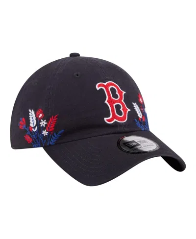 New Era Women's Navy Boston Red Sox Wildflower Casual Classic Adjustable Hat In Blue