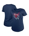 New Era Women's Navy Chicago Cubs Americana T-shirt In Navy