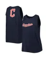 New Era Women's Navy Cleveland Guardians Plus Size Tank Top In Navy