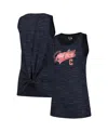 New Era Women's Navy Cleveland Guardians Space-dye Active Tank Top In Navy
