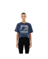 New Era Women's Navy Dallas Cowboys Cropped Boxy Sport Classics Mineral Wash T-shirt