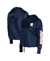New Era Women's Navy Houston Astros Half-zip Hoodie In Navy