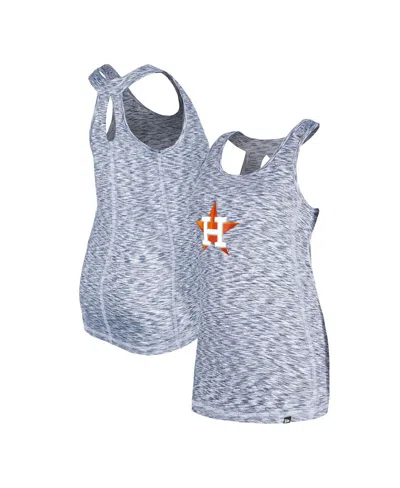 New Era Women's Navy Houston Astros Space Dye Keyhole Back Tank Top In Blue