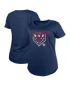 New Era Women's Navy Chicago Cubs Americana T-shirt In Navy