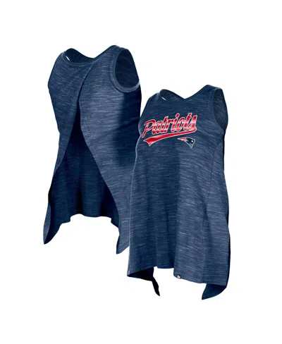New Era Women's Navy New England Patriots Space Dye Active Tank Top In Blue