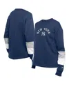 New Era Women's Navy New York Yankees Gameday Crewneck Sweatshirt In Blue