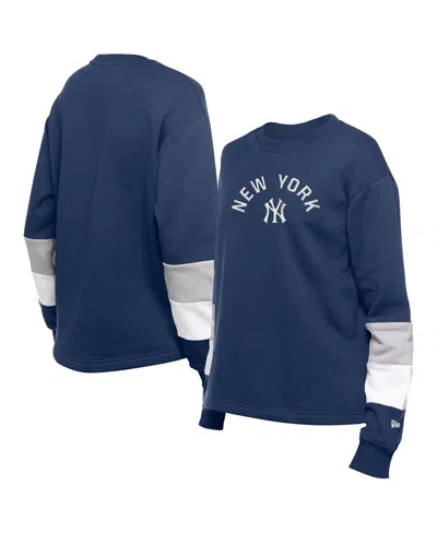 New Era Women's Navy New York Yankees Gameday Crewneck Sweatshirt