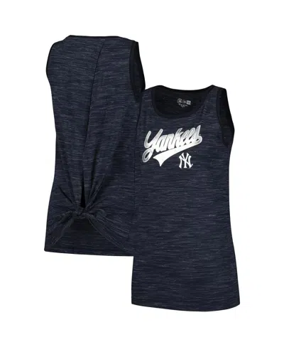 New Era Women's Navy New York Yankees Space-dye Active Tank Top