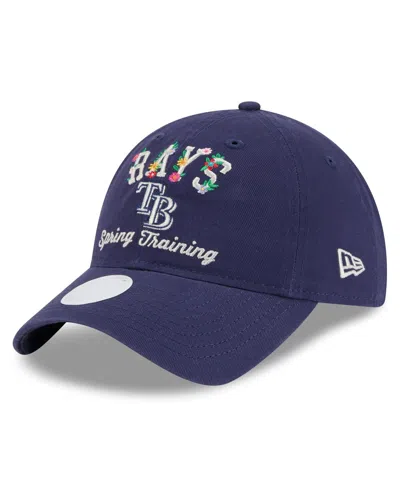 New Era Women's Navy Tampa Bay Rays 2025 Spring Training Floral 9twenty Adjustable Hat