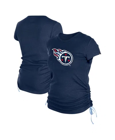 New Era Women's Navy Tennessee Titans Ruched Side T-shirt