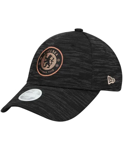 New Era Women's  Black Chelsea Shiny Tech 9forty Adjustable Hat