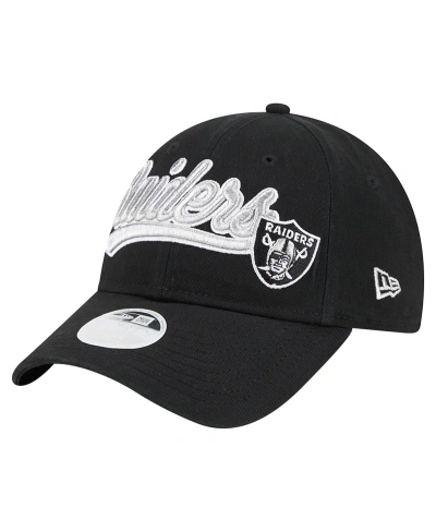 New Era Women's  Black Las Vegas Raiders Cheer 9forty Adjustable Hat
