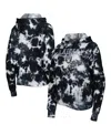 New Era Women's  Black New Orleans Saints Cloud Dye Fleece Pullover Hoodie In Black