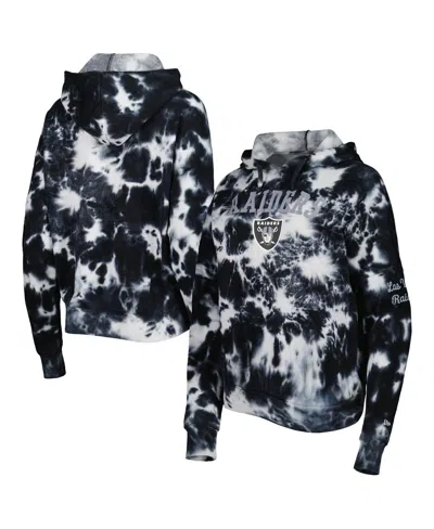 New Era Women's  Black New Orleans Saints Cloud Dye Fleece Pullover Hoodie