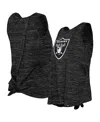 New Era Black Las Vegas Raiders Space Dye Tie-back Tank Top In Black