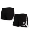 New Era Women's  Black Oakland Athletics Stretch French Terry Shorts In Black