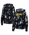 New Era Women's  Black Pittsburgh Steelers Cloud Dye Fleece Pullover Hoodie In Black