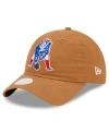 NEW ERA WOMEN'S NEW ERA BROWN NEW ENGLAND PATRIOTS THROWBACK MAIN CORE CLASSIC 2.0 9TWENTY ADJUSTABLE HAT