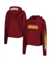 New Era Brown Cleveland Browns Foil Sleeve Pullover Hoodie In Burgundy