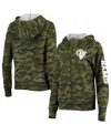 New Era Women's  Camo Los Angeles Rams Raglan Full-zip Hoodie In Camo