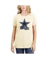 New Era Women's  Cream Dallas Cowboys Chrome Sideline T-shirt In Cream