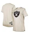 New Era Women's  Cream Las Vegas Raiders Split T-shirt In Cream