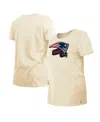 New Era Women's  Cream New England Patriots Chrome Sideline T-shirt In Cream