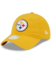 NEW ERA WOMEN'S NEW ERA GOLD PITTSBURGH STEELERS MAIN CORE CLASSIC 2.0 9TWENTY ADJUSTABLE HAT