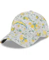 New Era Women's  Gray Los Angeles Chargers Bouquet 9twenty Adjustable Hat In Gray