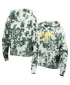 New Era Women's  Green Green Bay Packers Cloud Dye Fleece Pullover Hoodie In Green