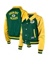 New Era Women's  Green Green Bay Packers Coaches Raglan Full-snap Jacket In Green