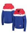 New Era Women's  Heather Royal Chicago Cubs Colorblock Full-zip Hoodie Jacket In Heather Royal