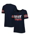 New Era Women's  Navy Boston Red Sox Team Stripe T-shirt In Navy