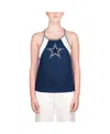 New Era Women's  Navy Dallas Cowboys Ribbed Racerback Tank Top In Navy