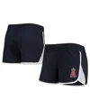 New Era Women's  Navy Los Angeles Angels Stretch French Terry Shorts In Navy
