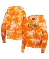 NEW ERA WOMEN'S NEW ERA ORANGE CLEVELAND BROWNS CLOUD DYE FLEECE PULLOVER HOODIE