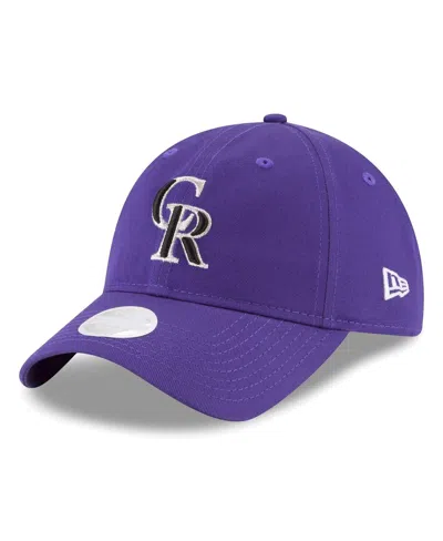 New Era Women's  Purple Colorado Rockies Team Logo Core Classic 9twenty Adjustable Hat