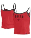 New Era Women's  Red Chicago Bulls Spaghetti Strap Tank Top In Red