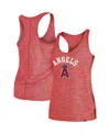 New Era Women's  Red Los Angeles Angels Active Racerback Tank Top In Red
