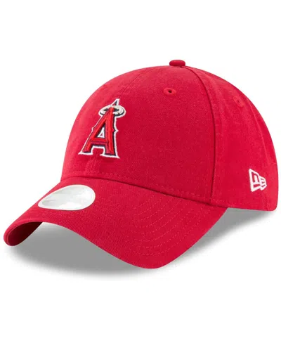 New Era Women's  Red Los Angeles Angels Team Logo Core Classic 9twenty Adjustable Hat
