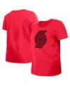 New Era Women's  Red Portland Trail Blazers 2023/24 City Edition T-shirt In Red