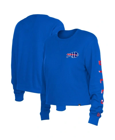 New Era Women's  Royal Buffalo Bills Thermal Crop Long Sleeve T-shirt